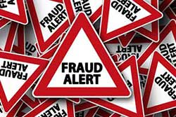 fraud alert sign