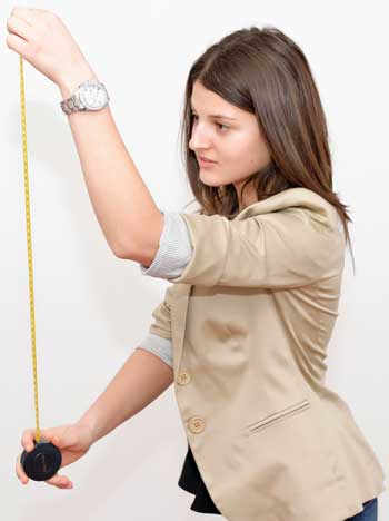 woman with measuring tape
