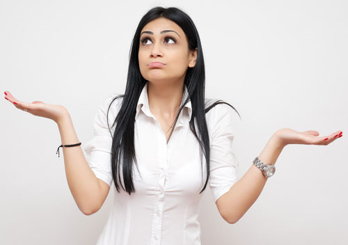 woman with upstaged hands