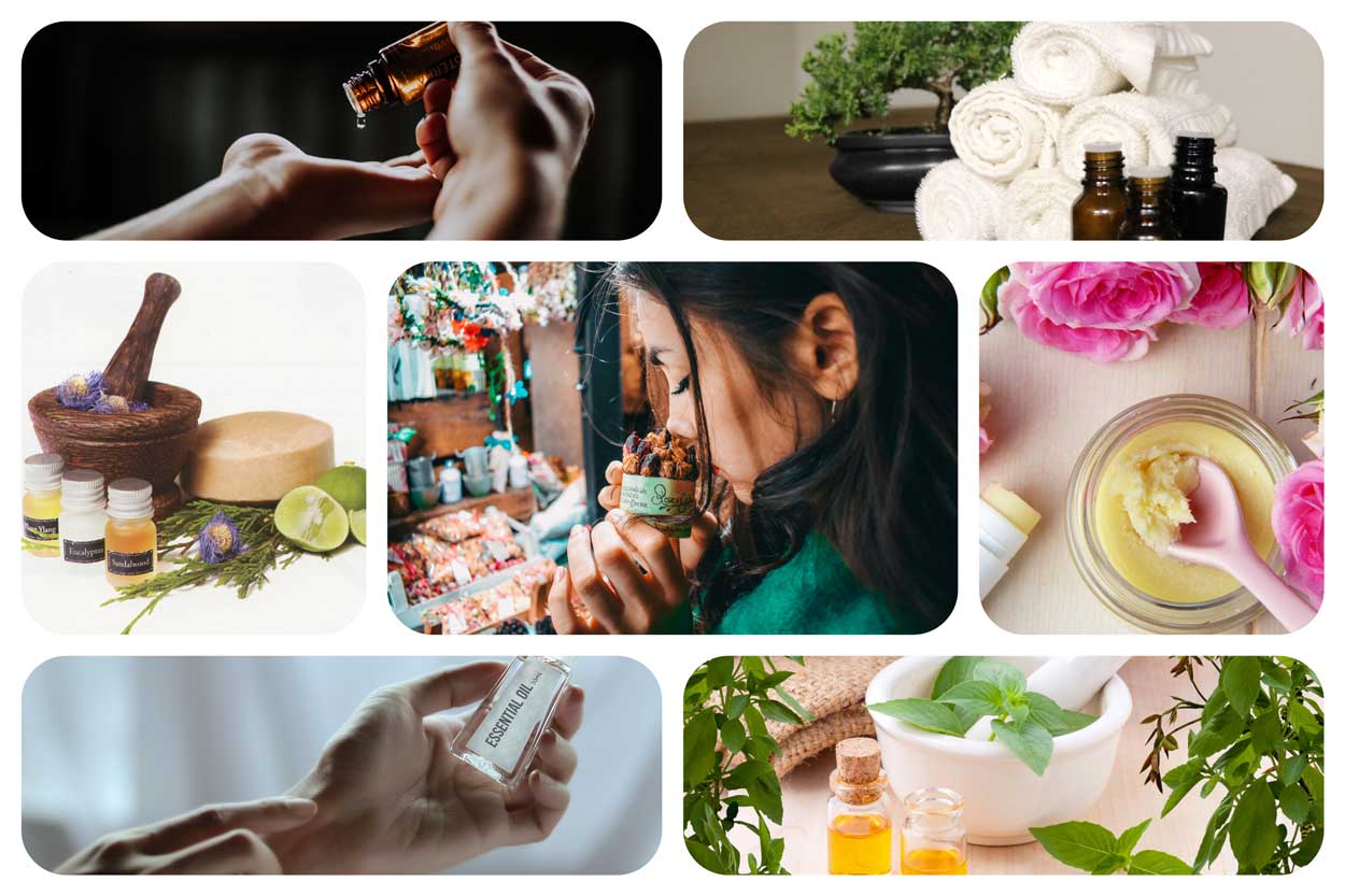 collage of various oils