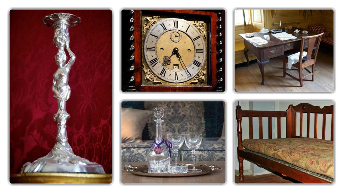  collage of antiques