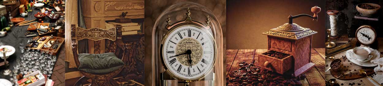  collage of various antiques