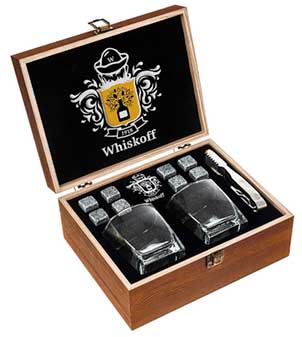 Rocks Glasses Stone Set in Gift Box