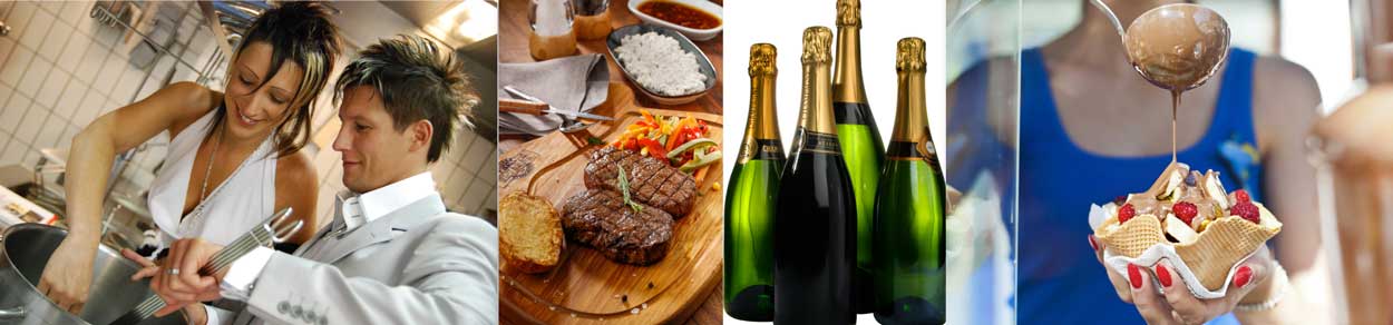 3 pics of people cooking