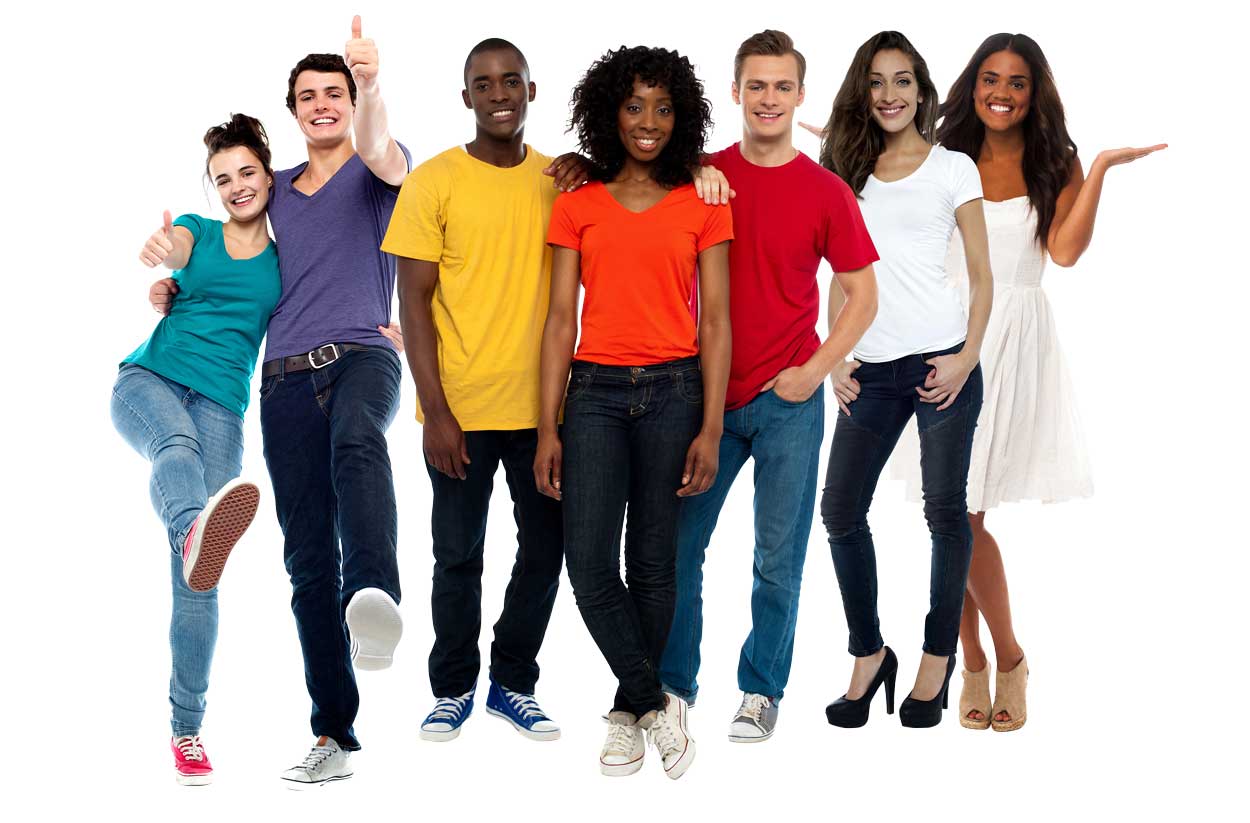 group of teenagers