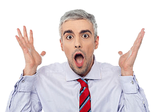 surprised man