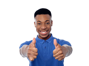 thumbs up young man