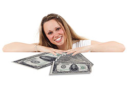 girl with money